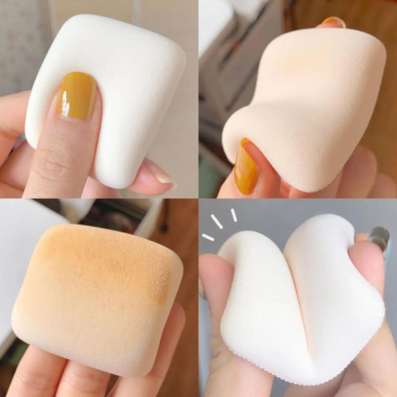 1Pcs Triangle Powder Puff For Loose Powder Liquid Cosmetic Soft Plush Powder Puff Makeup Foundation Puff Makeup Tool Peaceful Pleasures Health and Wellness