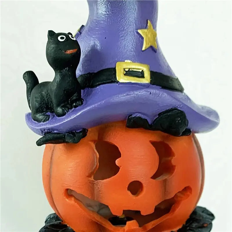 A36T-2X Solar Pumpkin Lantern Halloween Outdoor Light Atmosphere Light Waterproof Resin Light Suitable For Courtyard Garden Peaceful Pleasures Health and Wellness