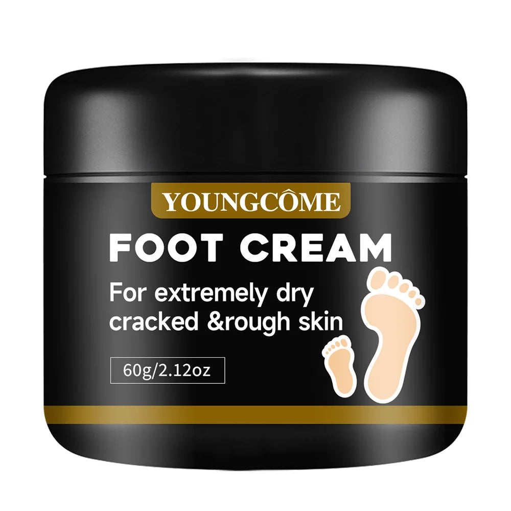 YOUNGCOME Foot Cream for Extremely Dry Cracked Heels & Rough Skin, Intensive Moisturizing Balm, Deep Hydration Softening Foot Ca Peaceful Pleasures Health and Wellness 60g