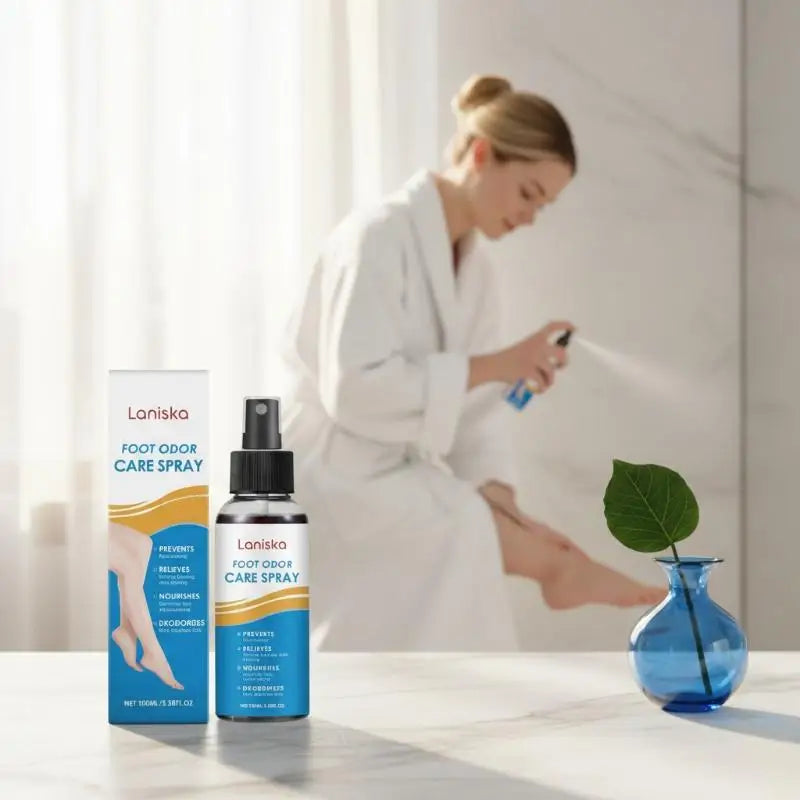 Laniska Foot Care Spray Gentle ingredients provide deep nourishment and alleviate discomfort of the foot skin. Peaceful Pleasures Health and Wellness