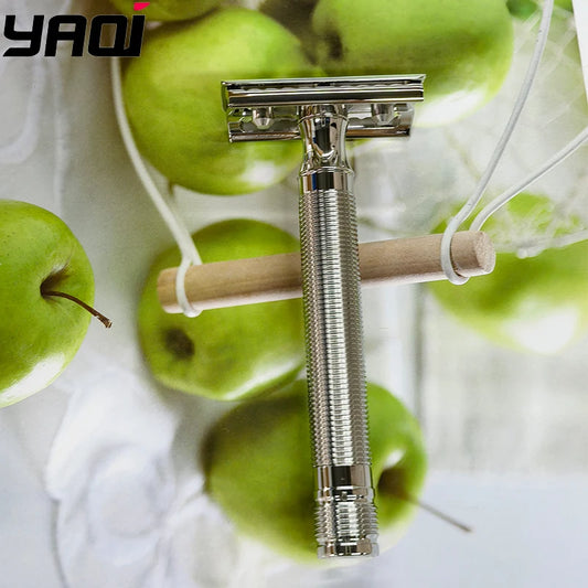 2026 Yaqi New Arrival！Lightweight Floating Stainless Steel Safety Razor 0.75mm Blade Gap for Smooth Shaving Peaceful Pleasures Health and Wellness