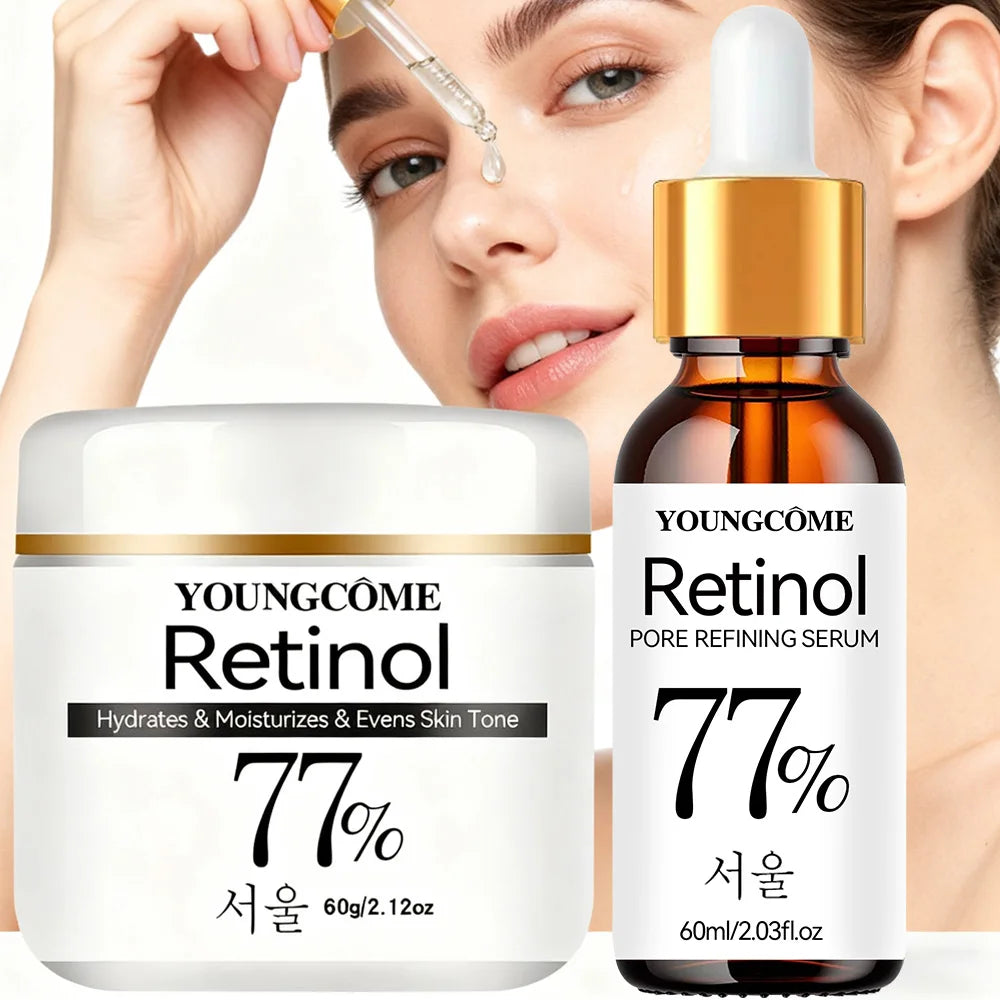 YOUNGCOME Retinol Firming Serum Cream Set – Anti-Aging & Brightening Retinol Serum Cream Set Peaceful Pleasures Health and Wellness