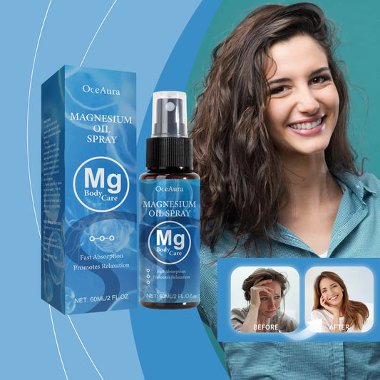 OceAura Magnesium Oil Spray | Sleep, Relaxation & Skin 60ml Magnesium Body Spray Peaceful Pleasures Health and Wellness