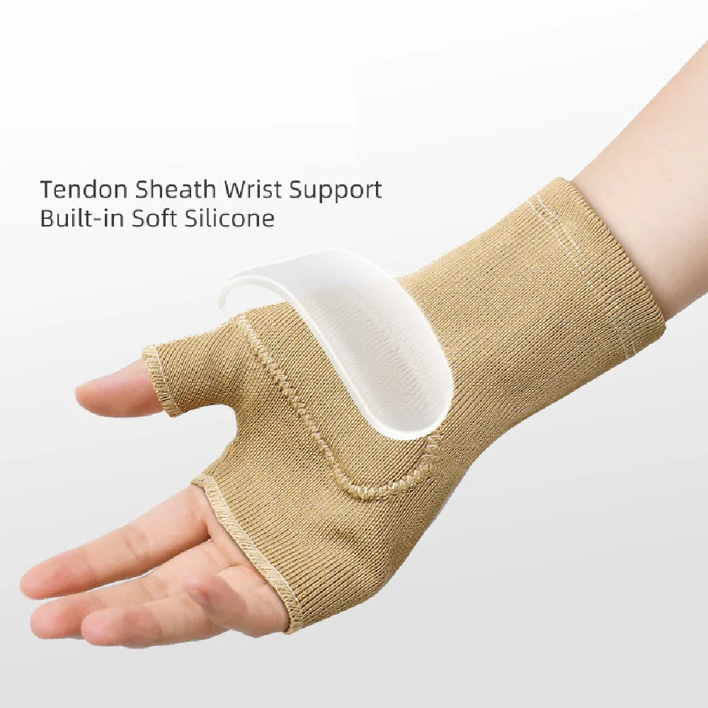 1Pair Wrist Thumb Gloves,Breathable Wrist Support Brace Wrist Sleeve Gel Thumb Pad,Carpal Tunnel Sleeve for Relieving HandJoints Peaceful Pleasures Health and Wellness