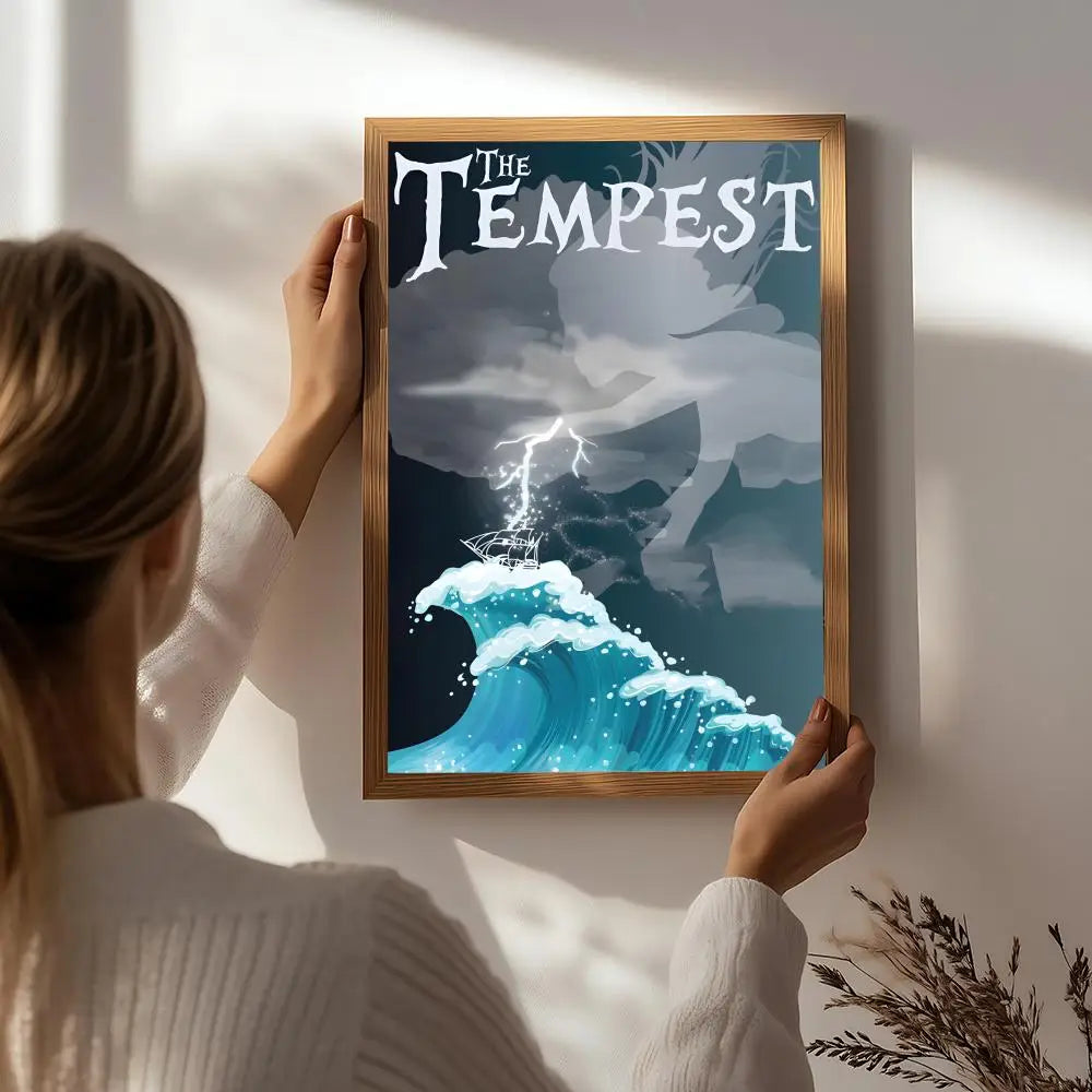 The Tempest Drama Poster – HD Waterproof Self-Adhesive Wall Art Wall Art Poster Peaceful Pleasures Health and Wellness White2 30X40cmNoframe