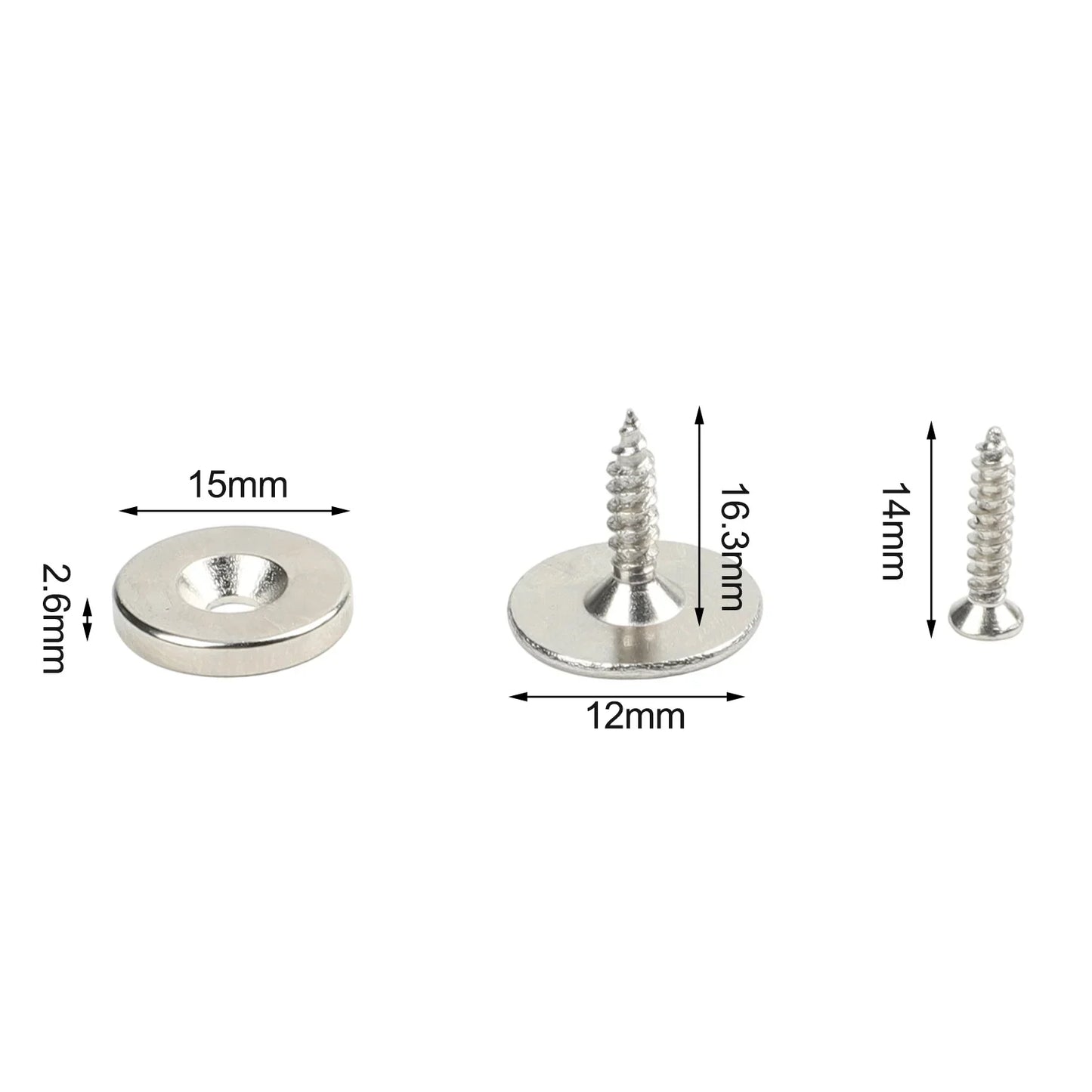 Round Magnetic Cabinet Door Catch – 15 lb Metal Latch