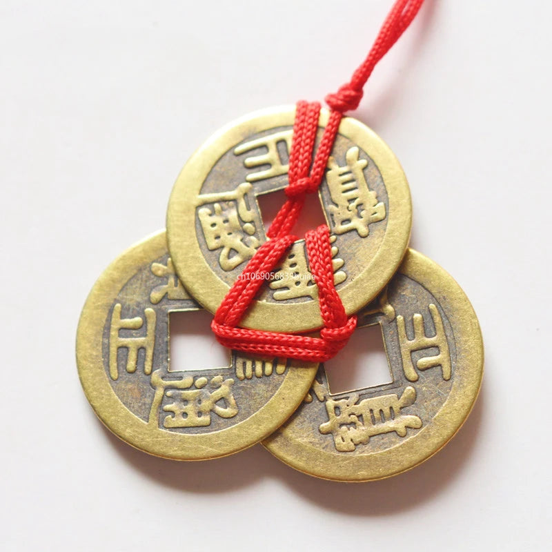 Chinese Feng Shui Copper Coin Charm | Wealth & Luck Pendant
