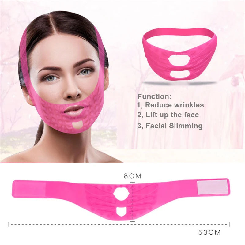 V-Shape Face Lifting Silicone Massage Mask | Chin Slimmer Belt