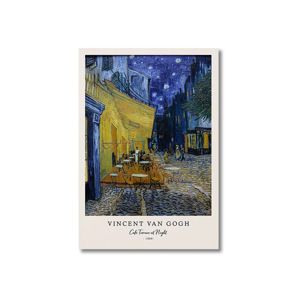 Vincent Van Gogh Writings Canvas Prints Painting Posters Great Work The Starry Night Poster Wall Art Living Room Bedroom Decor Peaceful Pleasures Health and Wellness CJ50903 55x75cm