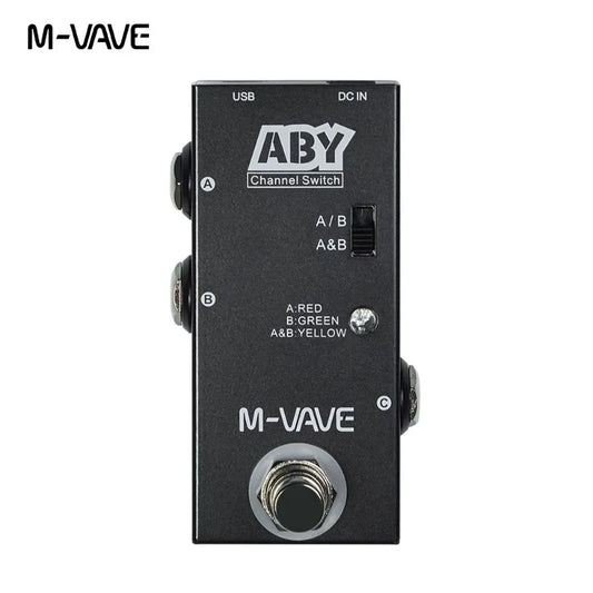 M-VAVE ABY Line Selector AB Switch Mini Guitar Effect Pedal True Peaceful Pleasures Health and Wellness Black