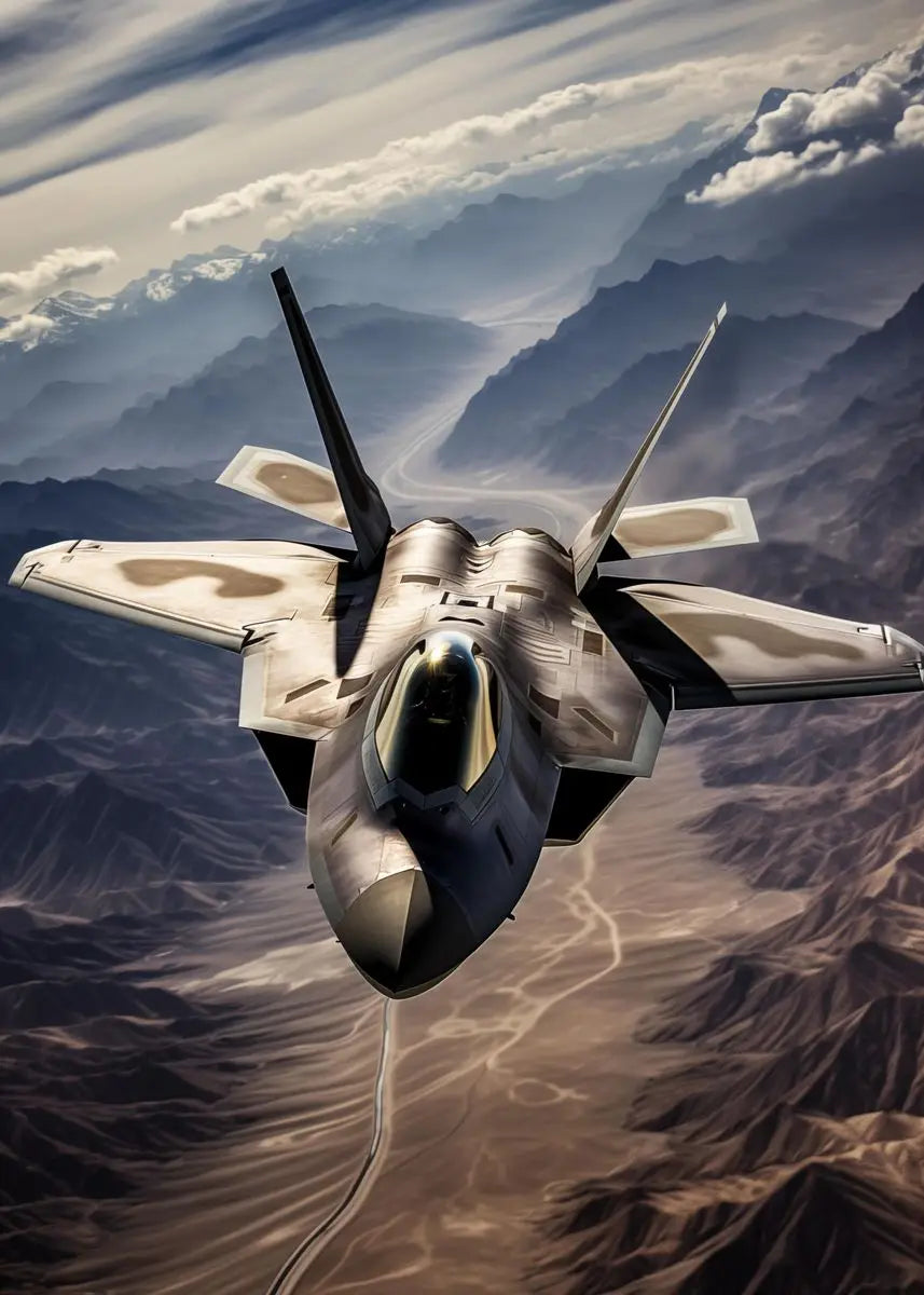 Military Fighter Jet Canvas Wall Art | Aviation Poster Decor