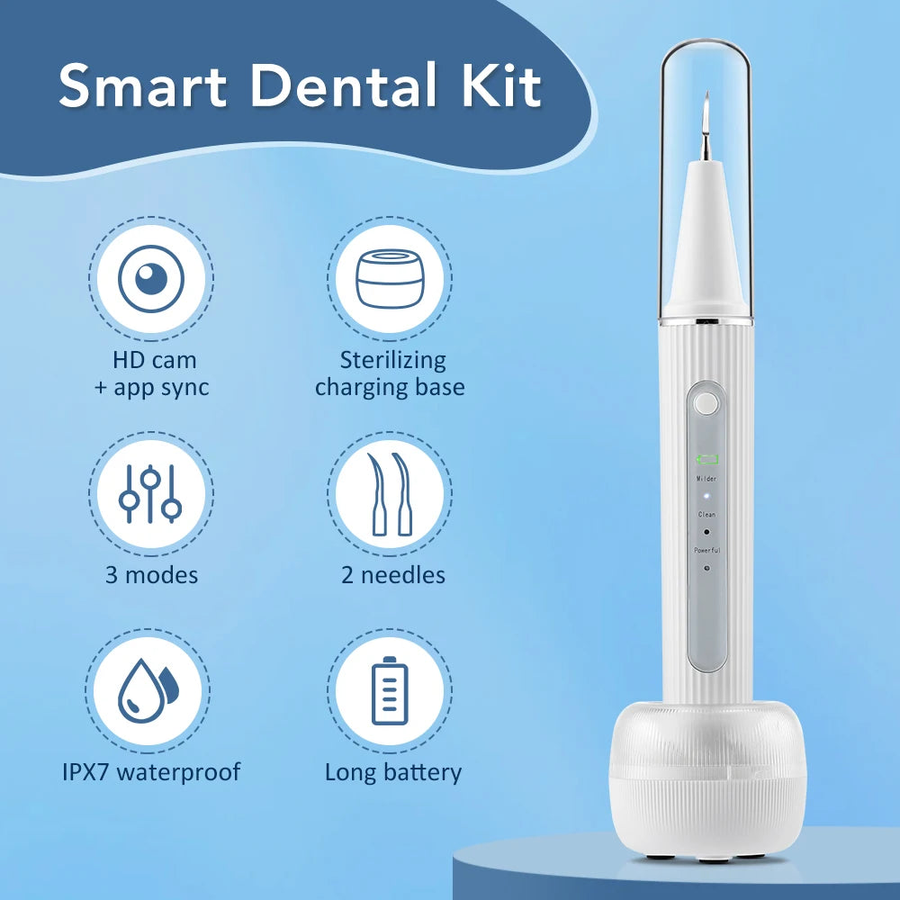 Electric Teeth Cleaner Dental Scaler Plaque Tartar Calculus Stain Remover Oral Care Rechargeable Home Use Teeth Whitening Kit Peaceful Pleasures Health and Wellness