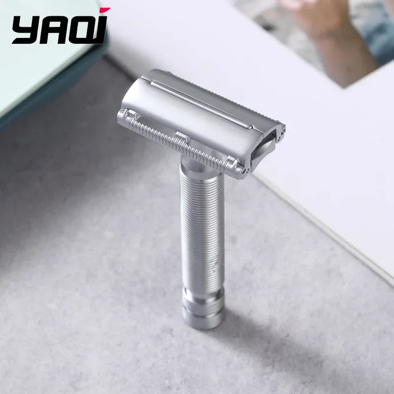 2026 Hot Sale YAQI Safety Razor Yaqi Monarch Matte Chrome Color Safety Razor Comfortable Shaving Peaceful Pleasures Health and Wellness