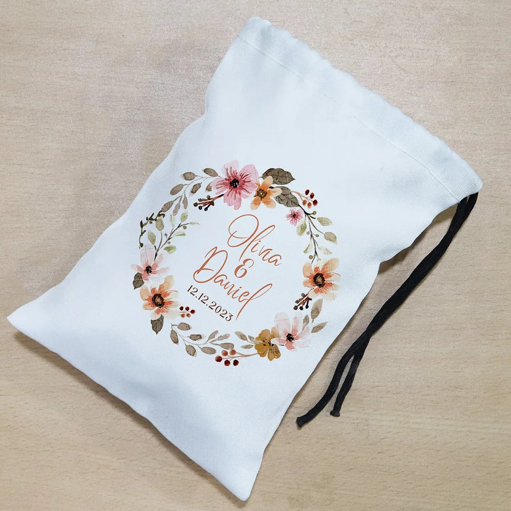 Personalized Floral Hangover Kit Favor Bags | Bridal Party
