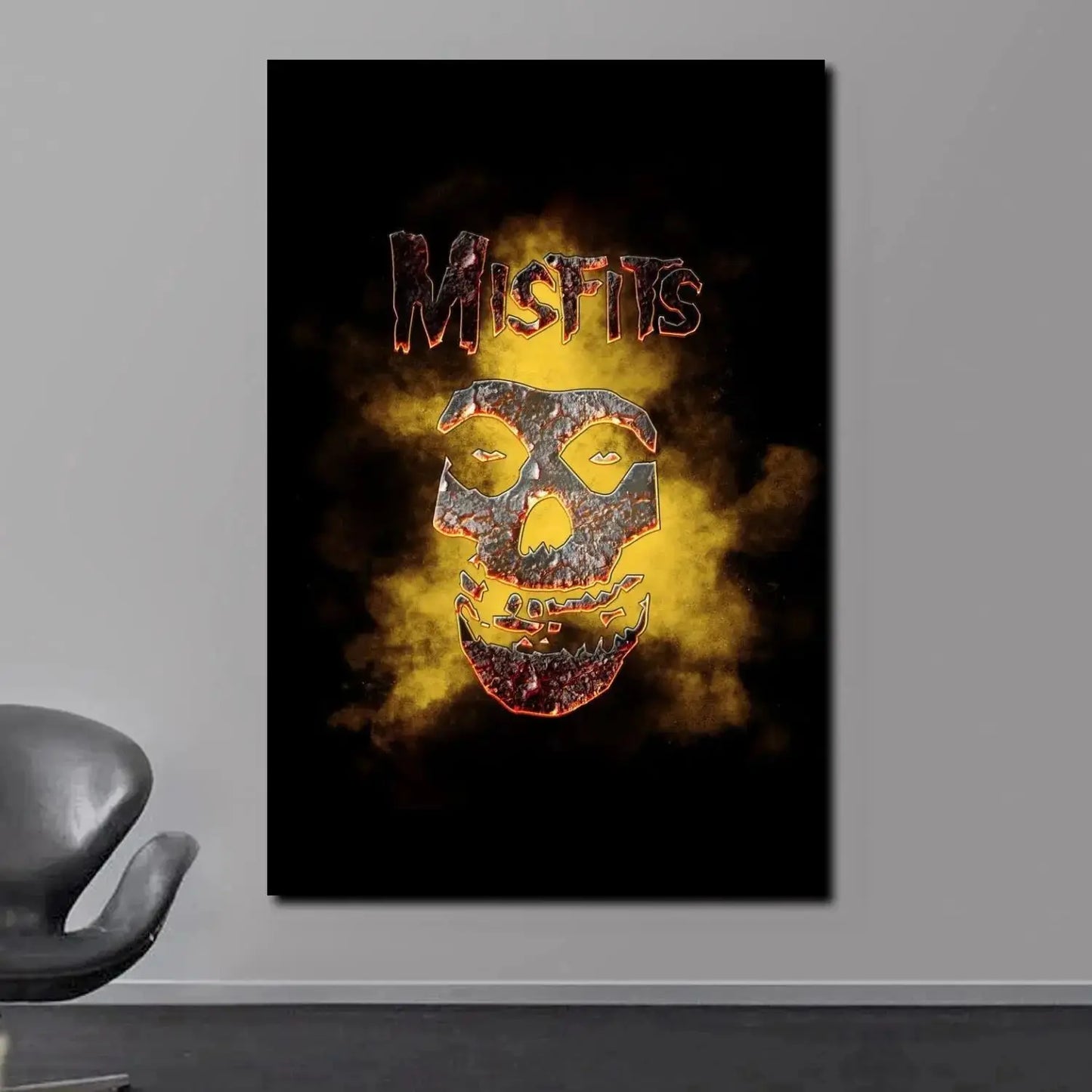 Misfits Hot Poster Horror Punk Rock Music Canvas Painting Wall Art Picture Retro Posters Prints for Bedroom Bar Club Home Decor Peaceful Pleasures Health and Wellness 17 50x70cm Unframed