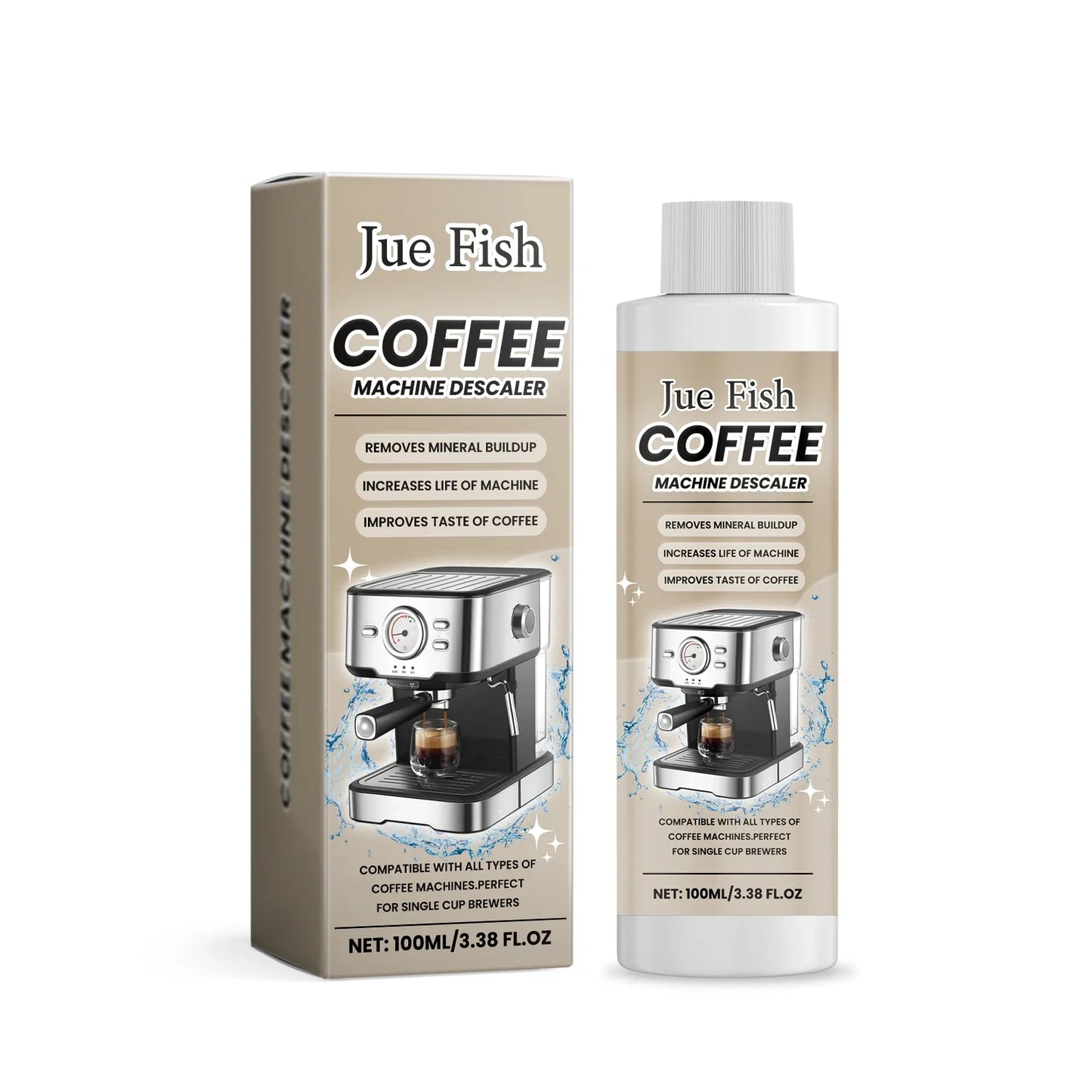 Jue-Fish Coffee Machine Descaler & Cleaner 100ml