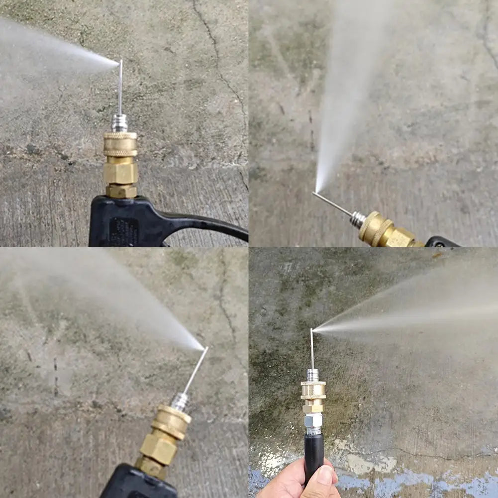 4Pc Cleaning Nozzle Water Gun High Pressure Needle Nozzle Straight/Side Jet For AC & Car Washer Tanks Gap Deep-Cleaning Peaceful Pleasures Health and Wellness