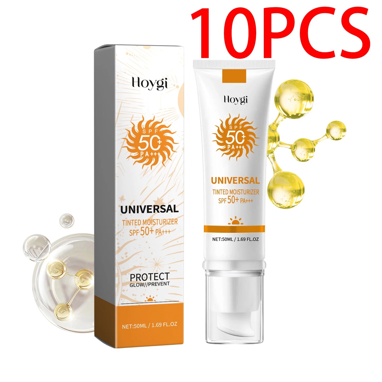 Hoygi Whitening Sunscreen for Face with SPF 50 Peaceful Pleasures Health and Wellness 10 PCS United States