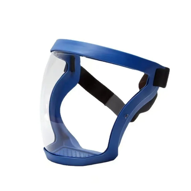Protective Mask Electric Welding Cutting and Grinding Mask Transparent Face Protection Dust-proof Protective Mask Peaceful Pleasures Health and Wellness Blue