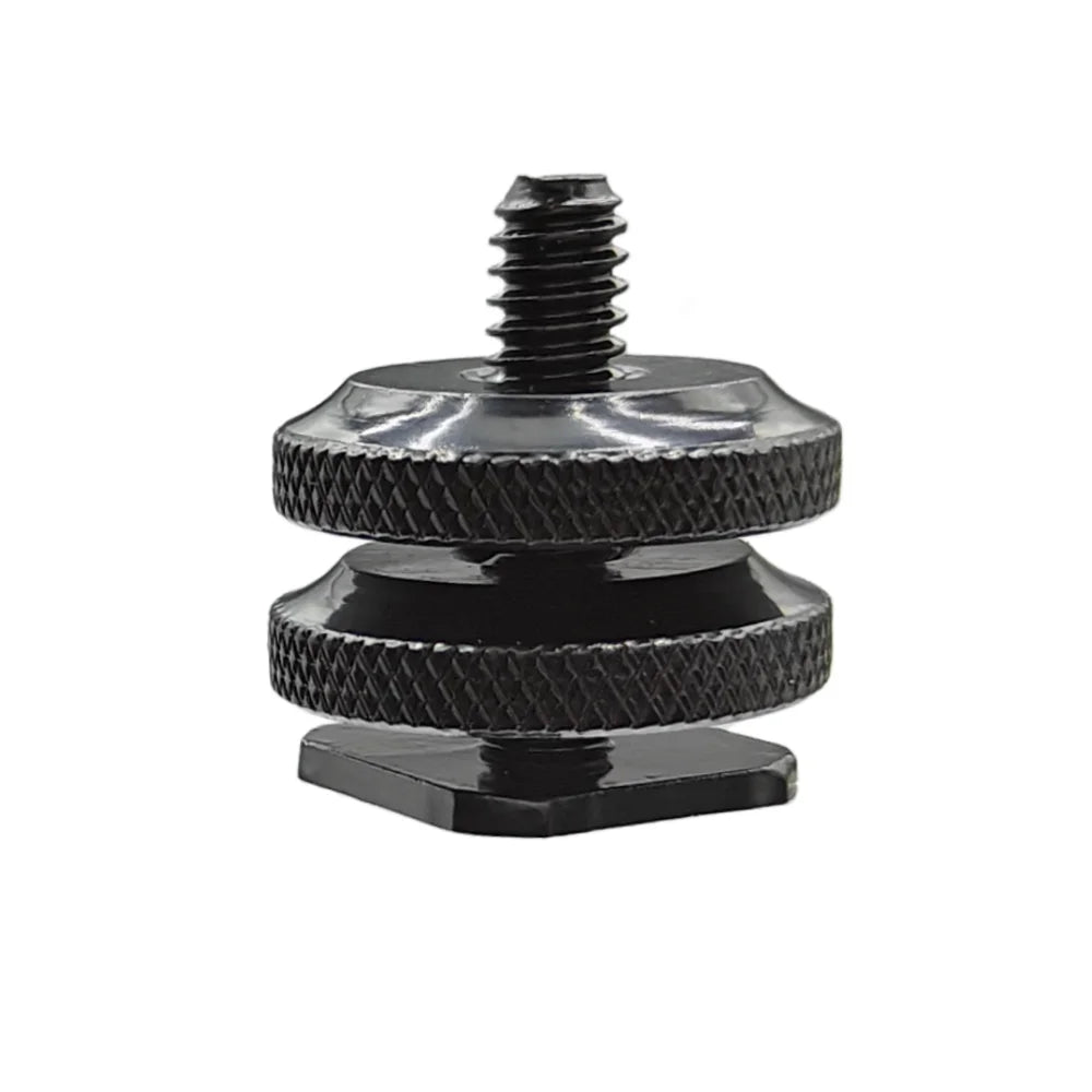 Dual Nut 1/4" Cold Shoe Hot Shoe Mount Adapter | Camera Bracket
