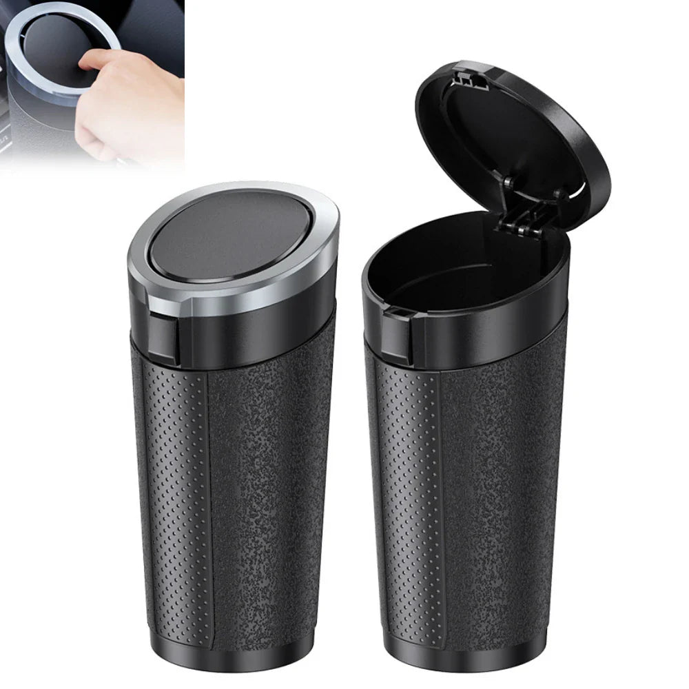 Universal Car Trash Can with Lid | Portable Car Bin Organizer