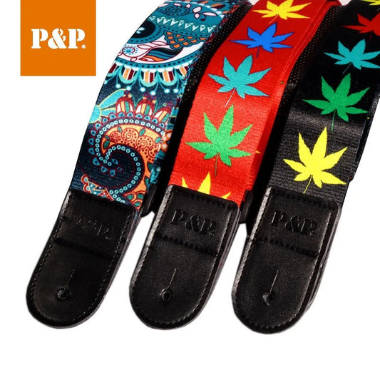 Guitar Strap Heat Transfer Electric Acoustic Universal Shoulder Peaceful Pleasures Health and Wellness