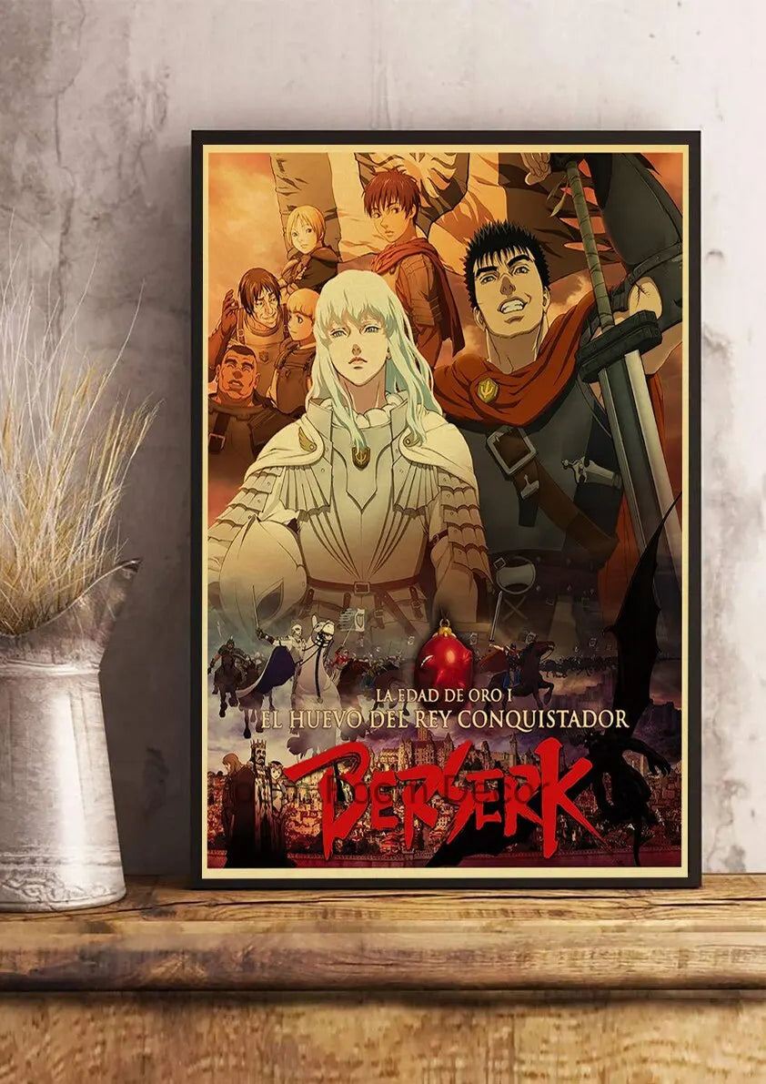 Berserk Anime Canvas Wall Art Retro Poster | Home Décor