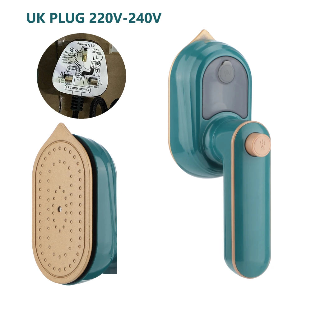 Handheld Garment Steamer Portable 170℃ Dry Wet Ironing Wrinkle Remover Home Travel Fabric Steamer for Clothes Anti-bacterial Peaceful Pleasures Health and Wellness UK PLUG 220-240V