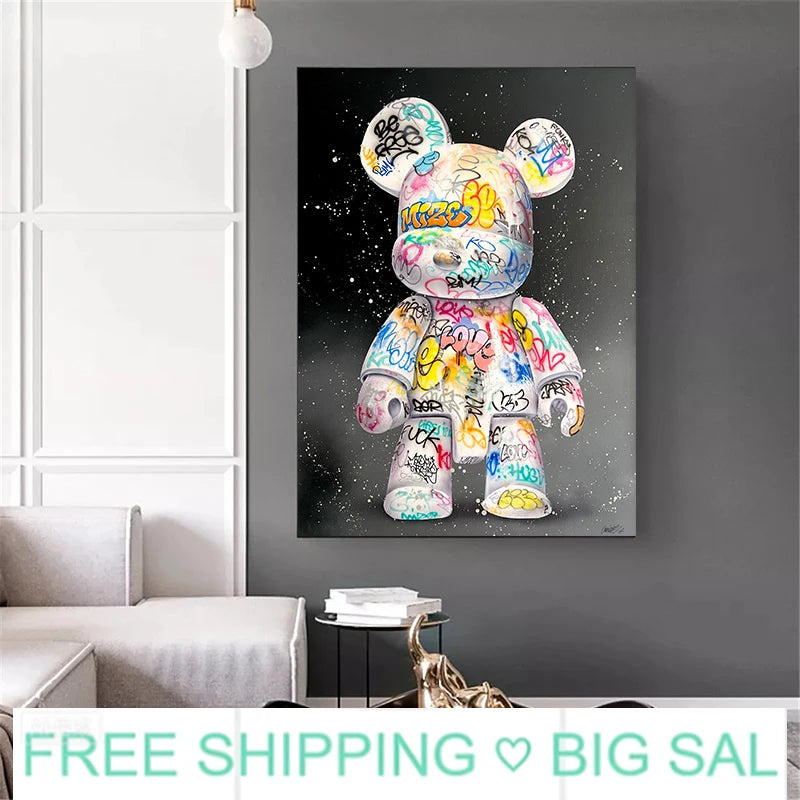 Banksy Pop Art Graffiti Canvas Poster | Love Sign Wall Art Canvas Art Print Peaceful Pleasures Health and Wellness