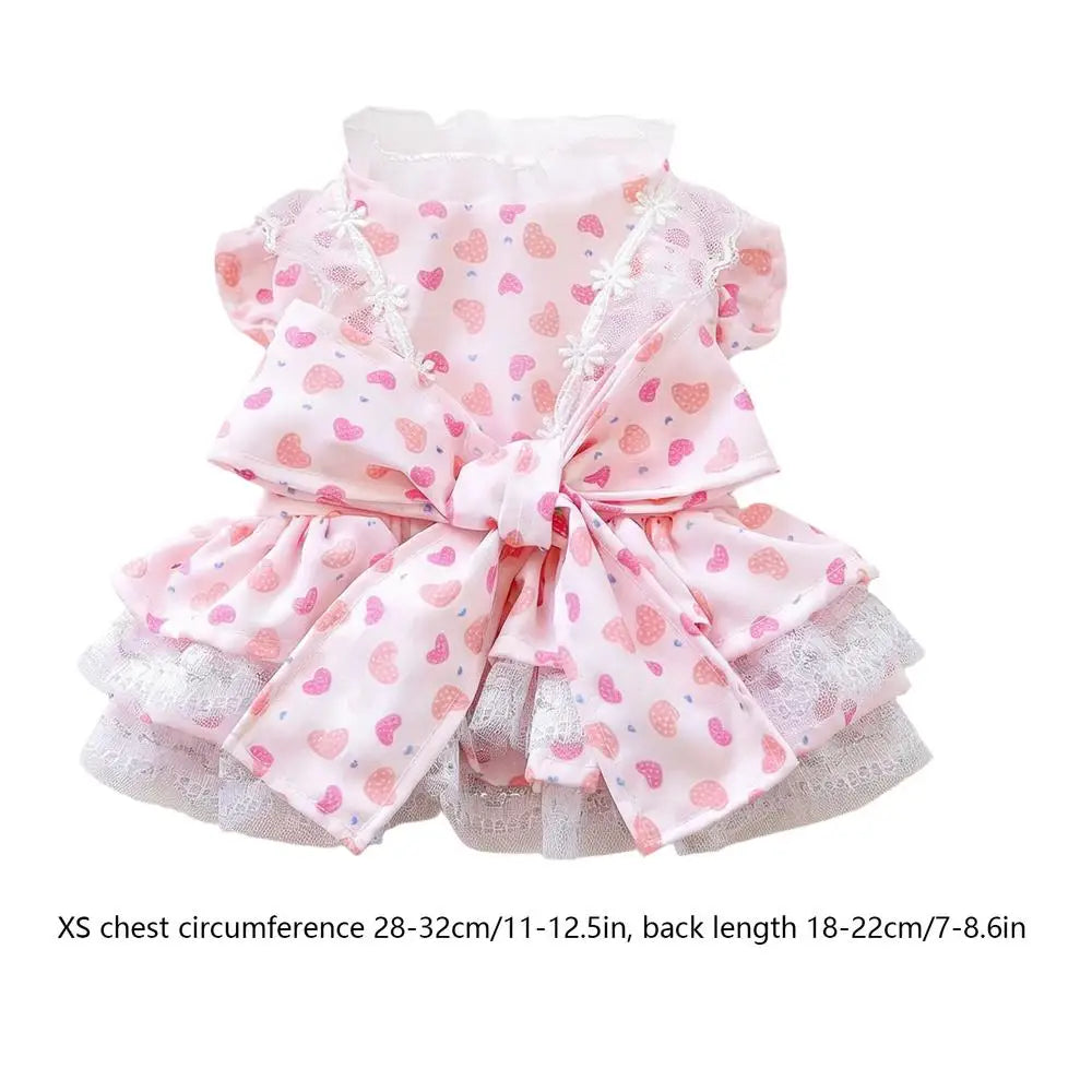 Dress For Dogs Female Breathable Pink Adjustable Medium Dog Outfit Puppy Clothes Girl For All Breed Daily Party Outdoor Walking Peaceful Pleasures Health and Wellness Pink S China Mainland