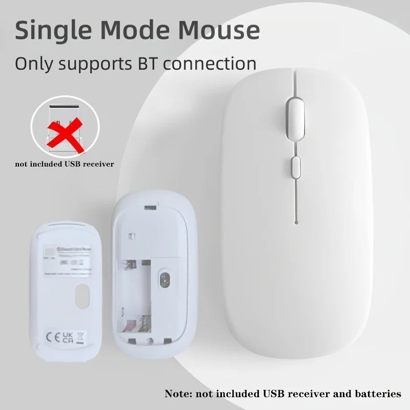 Wireless Bluetooth-compatible Mouse For iPad Samsung Huawei Android Windows Tablet Battery Mouse For Laptop Notebook Computer Peaceful Pleasures Health and Wellness