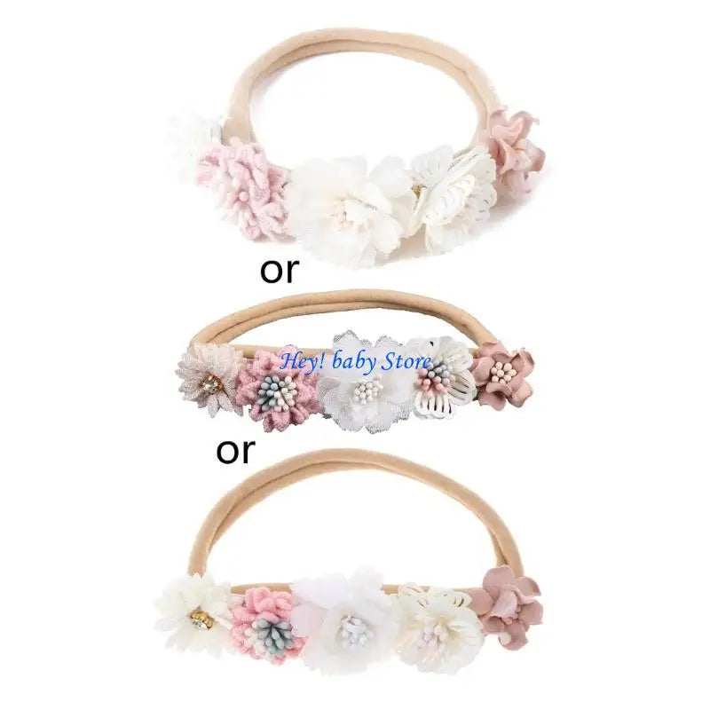 Artificial Flower Baby Headband | Newborn Photo Prop Gift