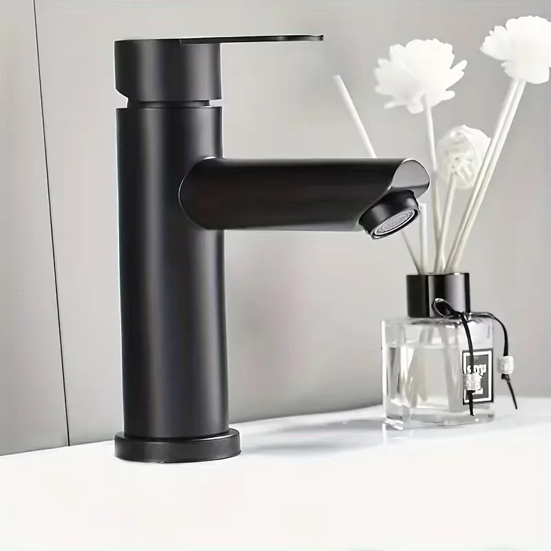 Black 304 Stainless Steel Bathroom Faucet | Hot & Cold