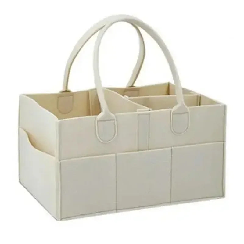 Large Felt Diaper Caddy Organizer | Baby Storage Bag