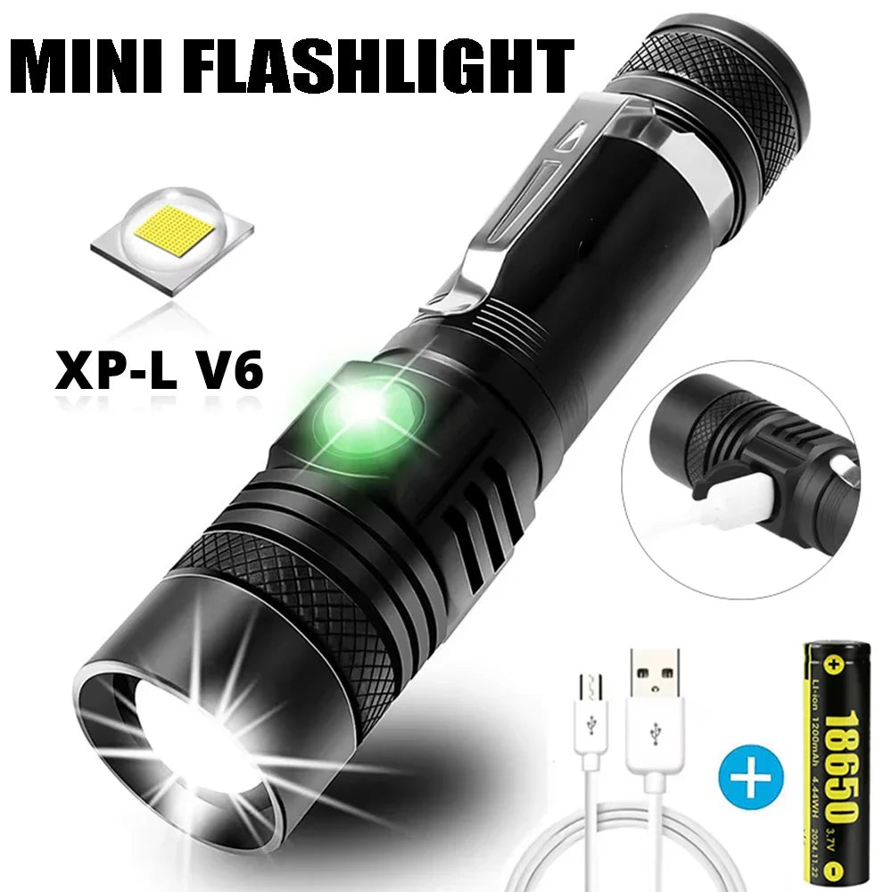 KDULIT T6 Rechargeable LED Tactical Flashlight | 350+ Lumens