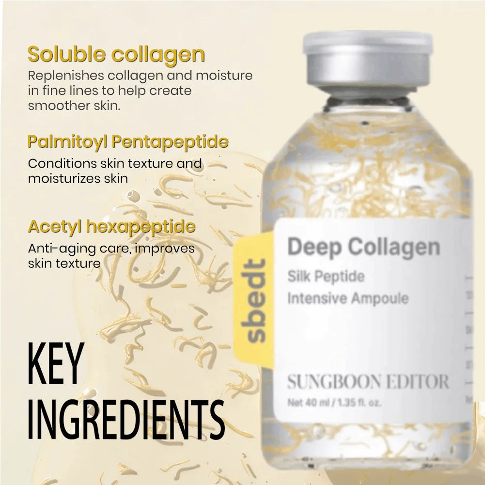 Collagen Essence Water Needle Anti Wrinkle Facial Essence Repair Tightening Texture Refining Treatment Hydrating Skin Care Serum Peaceful Pleasures Health and Wellness