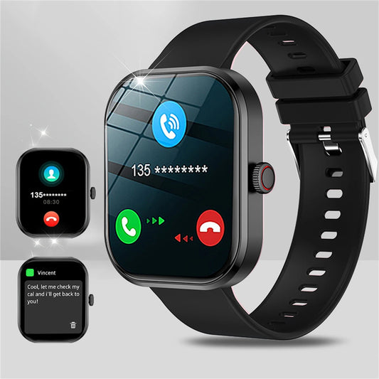 LOMAXFR G21 2.0" HD Touchscreen Smartwatch | Android & iOS Smartwatch Peaceful Pleasures Health and Wellness Black-zzl