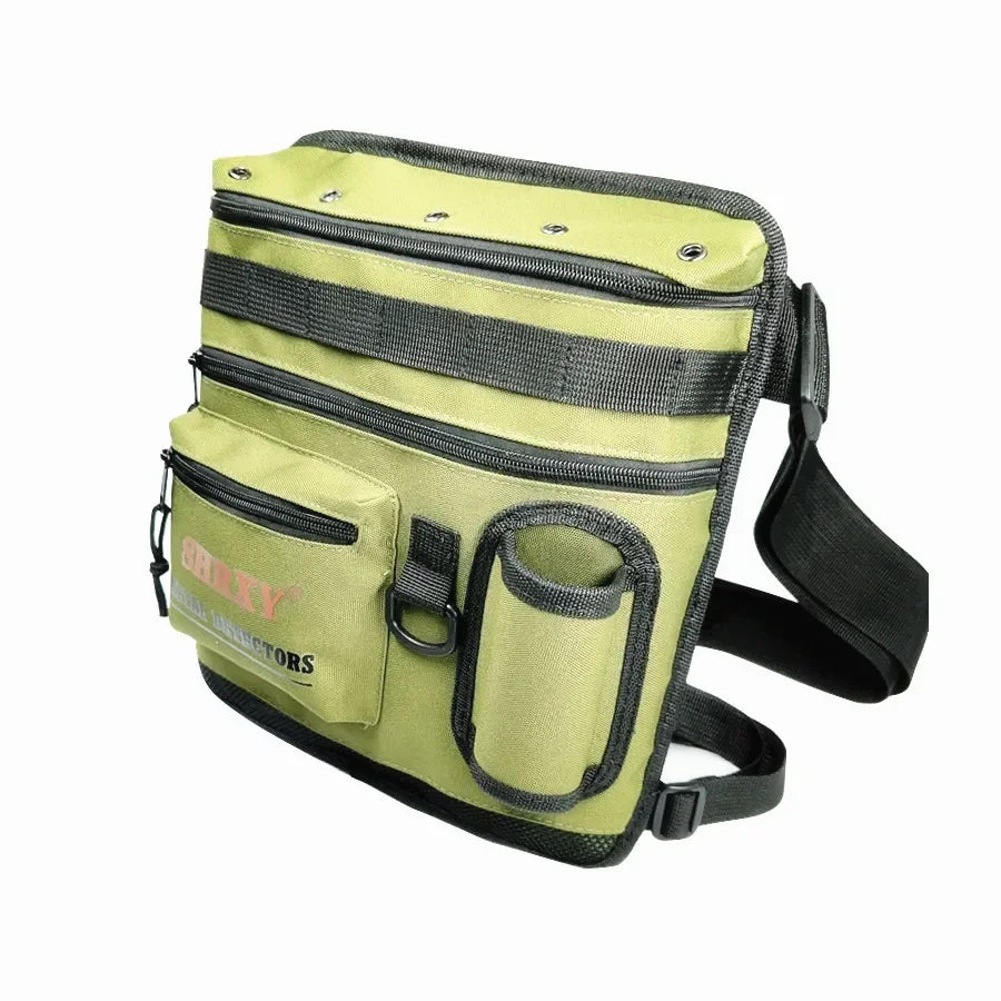 Hot Sell New Metal Detector Finds Bag All Terrain Garden Detecting Pouch Accessories Digger Tools Bag Peaceful Pleasures Health and Wellness ArmyGreen
