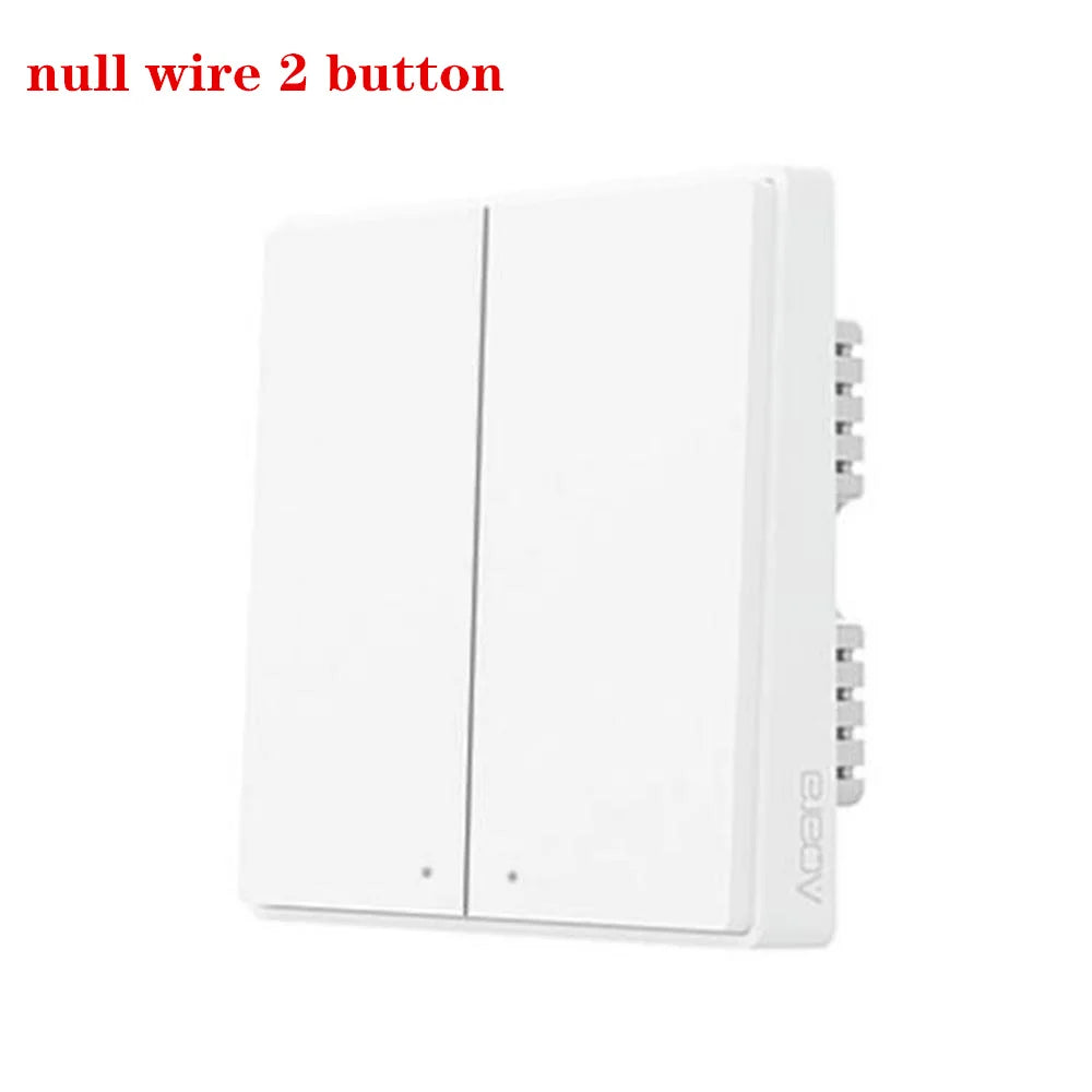 Original Aqara D1 Smart Wall Switch Zigbee Wired/Wireless Wall Switch 1/2/3 Button Switches For Mijia Mi Home APP Apple Homekit Peaceful Pleasures Health and Wellness null wire 2 button