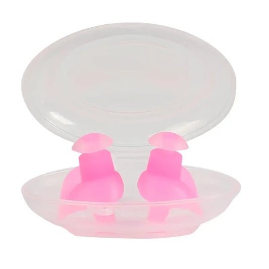 Swimming Earplugs for Diving, Surf and Water Sports, Silicone Waterproof, Anti Noise and Dustproof Plugs Peaceful Pleasures Health and Wellness PURPLE