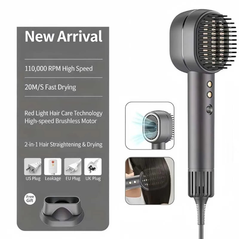 2026 Factory-Source Smart Hair Dryer High-Speed 1400W Silent Negative Ion Hair Dryer for Whole Family Babies USB Power Source Peaceful Pleasures Health and Wellness