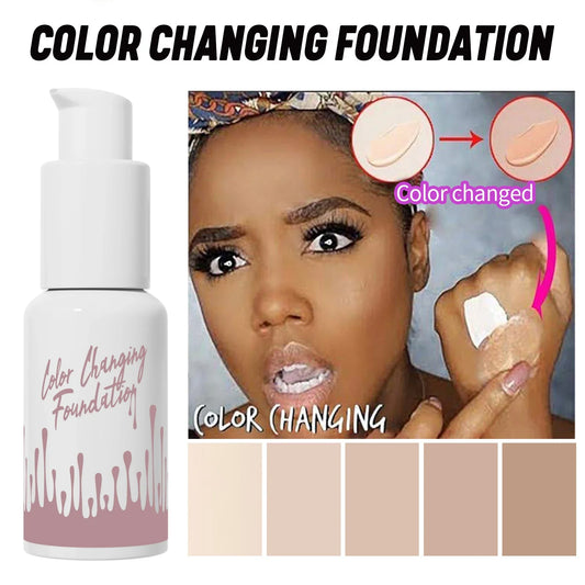 Hello Kiss Color-Changing Liquid Foundation – Matte & Hydrating Liquid Foundation Oasis Select