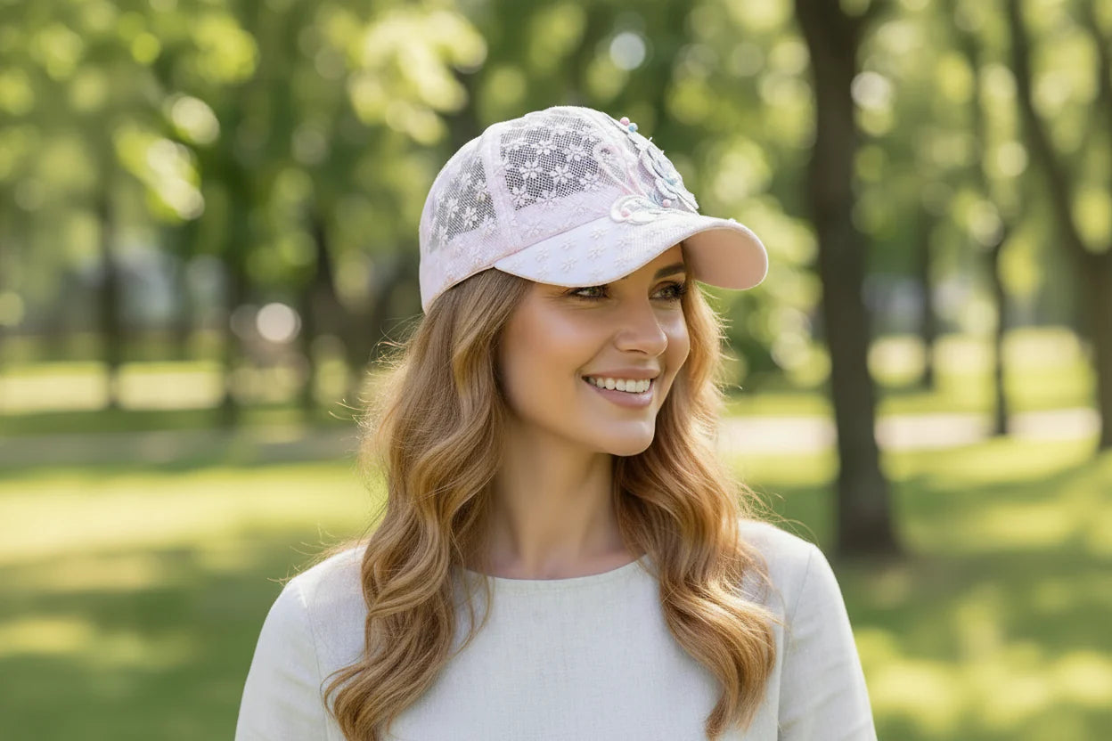 Women's Lace Floral Baseball Cap – Breathable & Adjustable