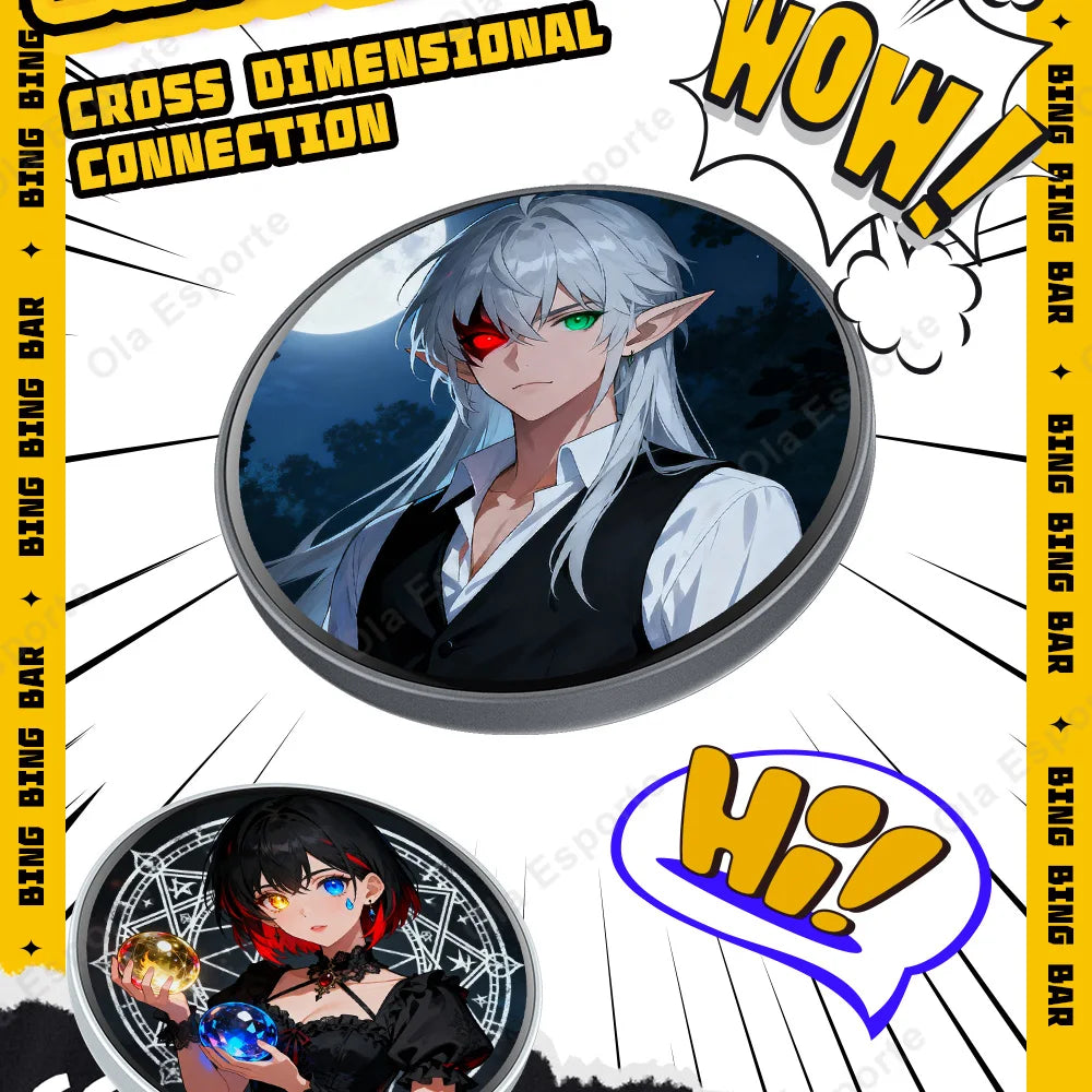 Smart Dynamic Electronic Badge Anime Merchandise Digital Display Badge For Game Peripherals Excellent Birthday Gifts 2026 New Peaceful Pleasures Health and Wellness