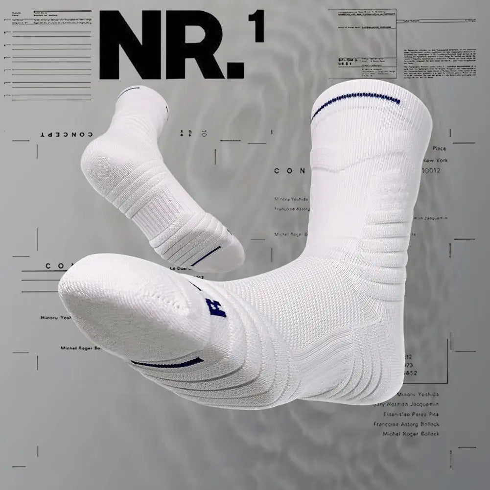 Men's Non-Slip Basketball Socks | Thick Cotton Mid-Tube Sport Athletic Basketball Socks Peaceful Pleasures Health and Wellness