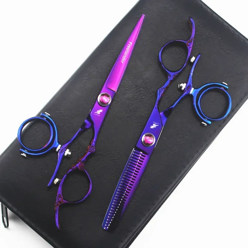 720 degree rotating thumb shears, swivel thumb hair cutting shears, flying shears, 6.0" hairdressing scissors Peaceful Pleasures Health and Wellness