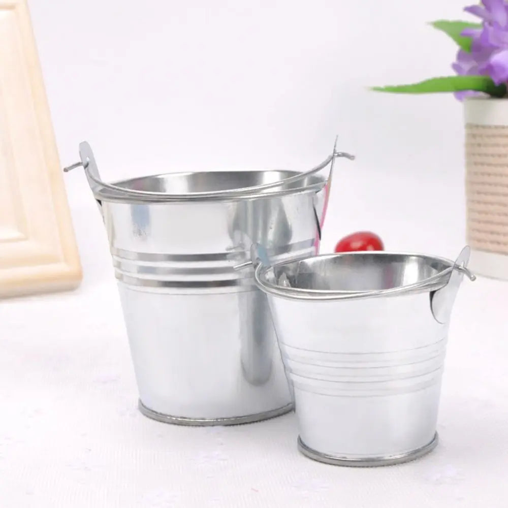 Vintage Tinplate Hook Flower Pot | Mini Pastoral Garden Planter