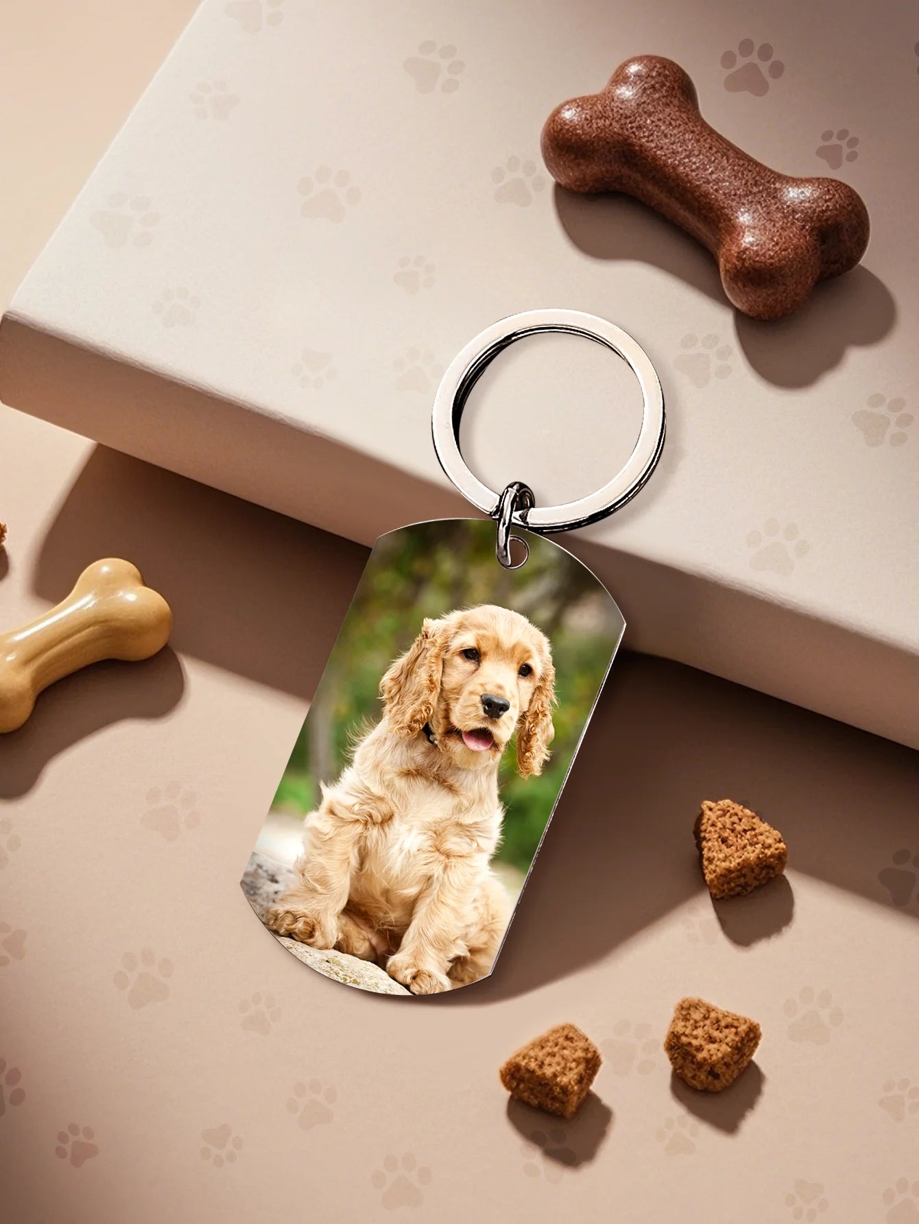 Personalized Pet Photo Keychain Custom Dog Memorial Gift Pet Loss Keepsake for Dog Lovers Anniversary Christmas Gift Peaceful Pleasures Health and Wellness