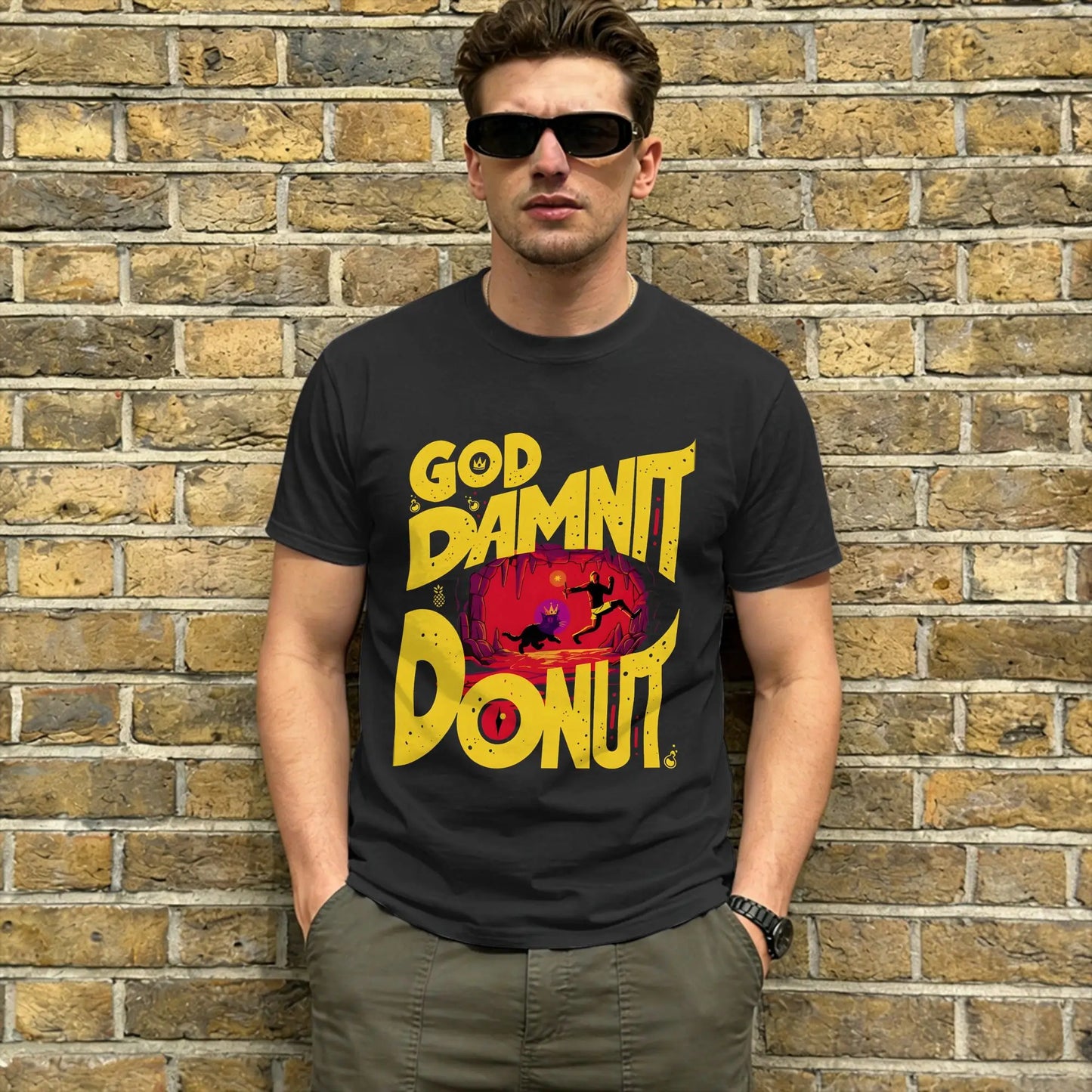 Dungeon Crawler Carl T-Shirt Summer Harajuku T Shirts Men Pure Cotton O Neck Oversized Top Tees Short Sleeve Classic Tshirt Peaceful Pleasures Health and Wellness