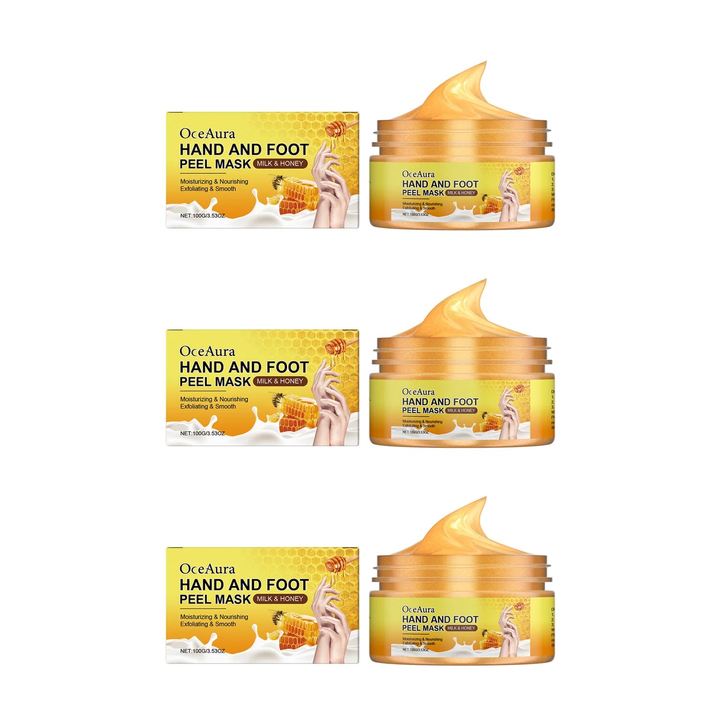 Exfoliating Hand & Foot Peel Mask – Honey & Milk Dead Skin Remover